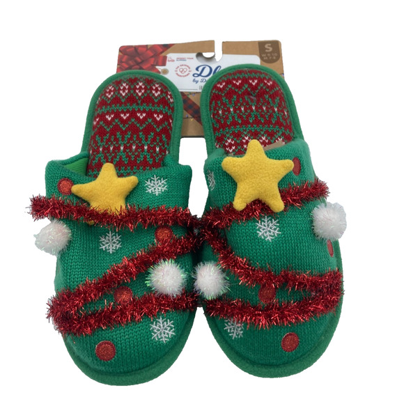 Dearfoam Unisex Men's 7-8‎ Women's 9-10 Christmas Slippers New - Picture 3 of 7